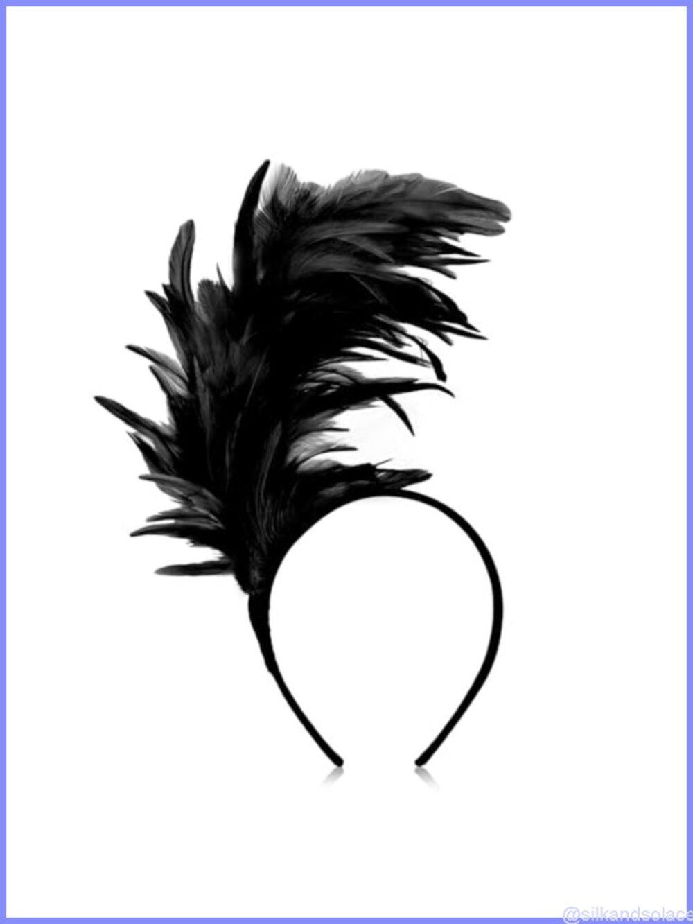 Feather Fascinator Headband Satin Wrapped Elastic Hair Accessory for Prom